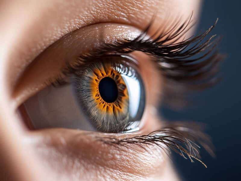 Macro Close-Up of Human Eye – Iris Detail and Pupil Focus